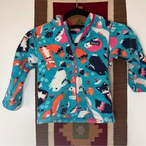Patagonia Baby Synchilla Colorful Animal Print Fleece Jacket